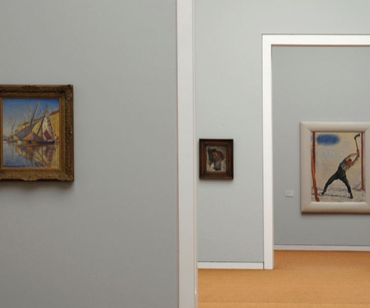 Von der Heydt-Museum, Innenansicht mit Gemälden, © Von der Heydt-Museum