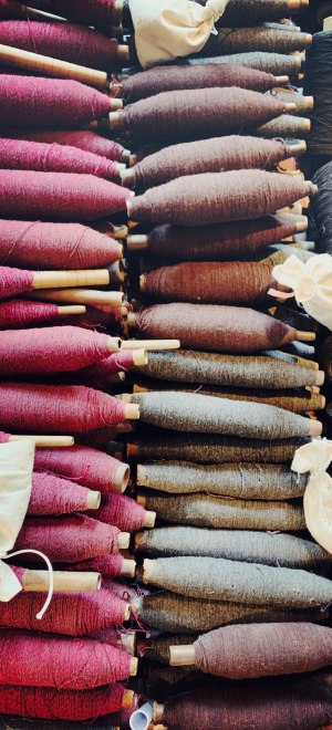 Spools of thread in the cloth factory, © Ilona Marx