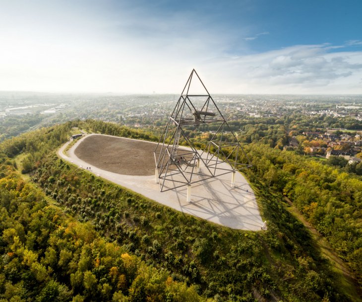 Aerial view of the Tetrahedron on a slag heap in Bottrop, © Dominik Ketz, Tourismus NRW e.V.